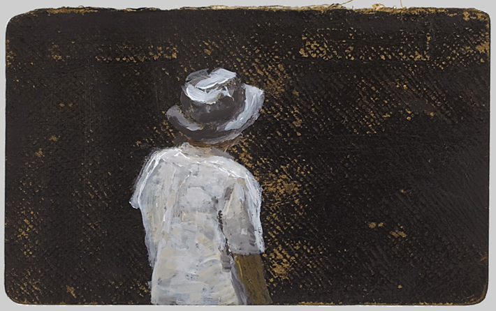 Young man looking into the dark by Peter Van Gheluwe (2006)